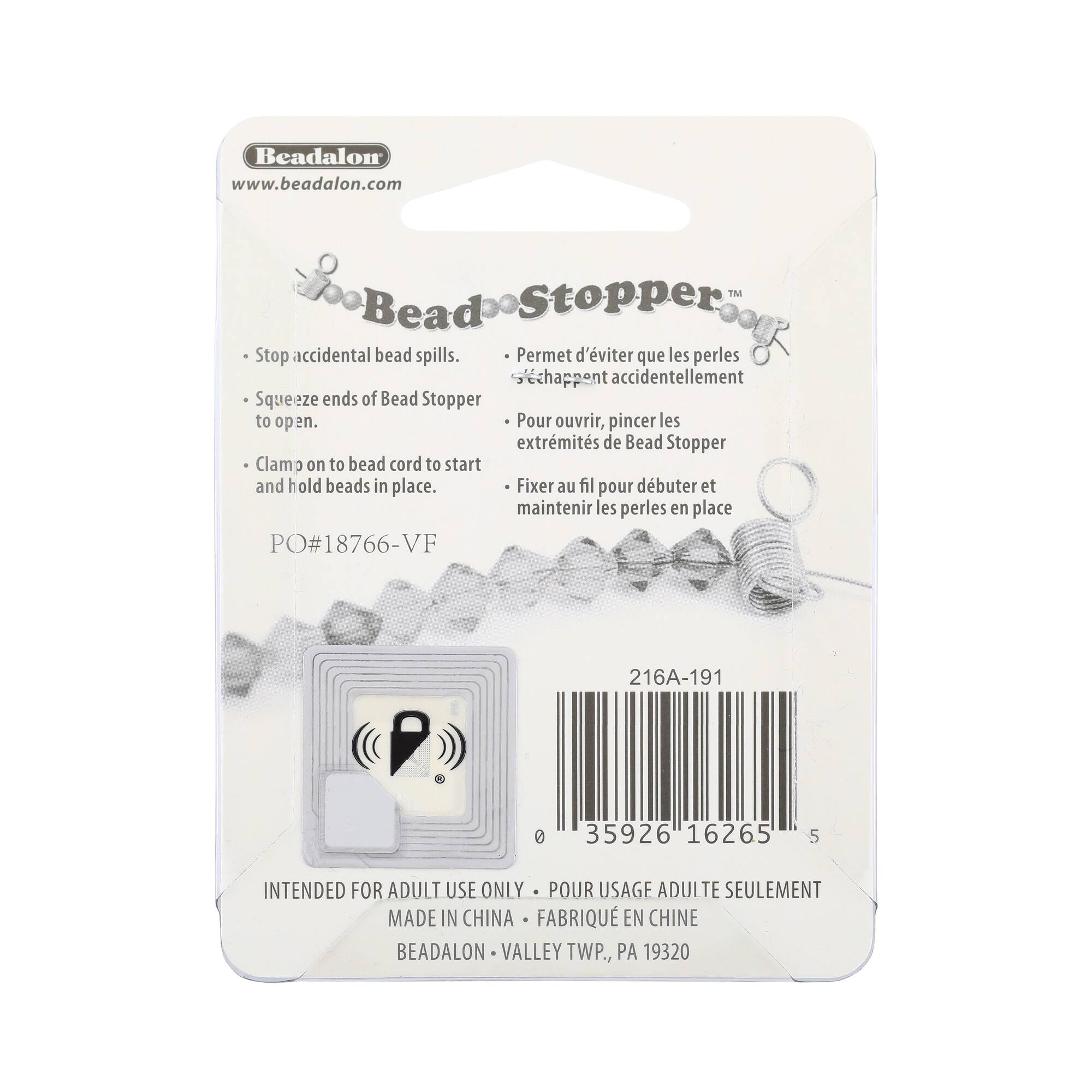 Beadalon® Bead Stopper™ Coiled Stainless Steel Strand Clip, 4ct.